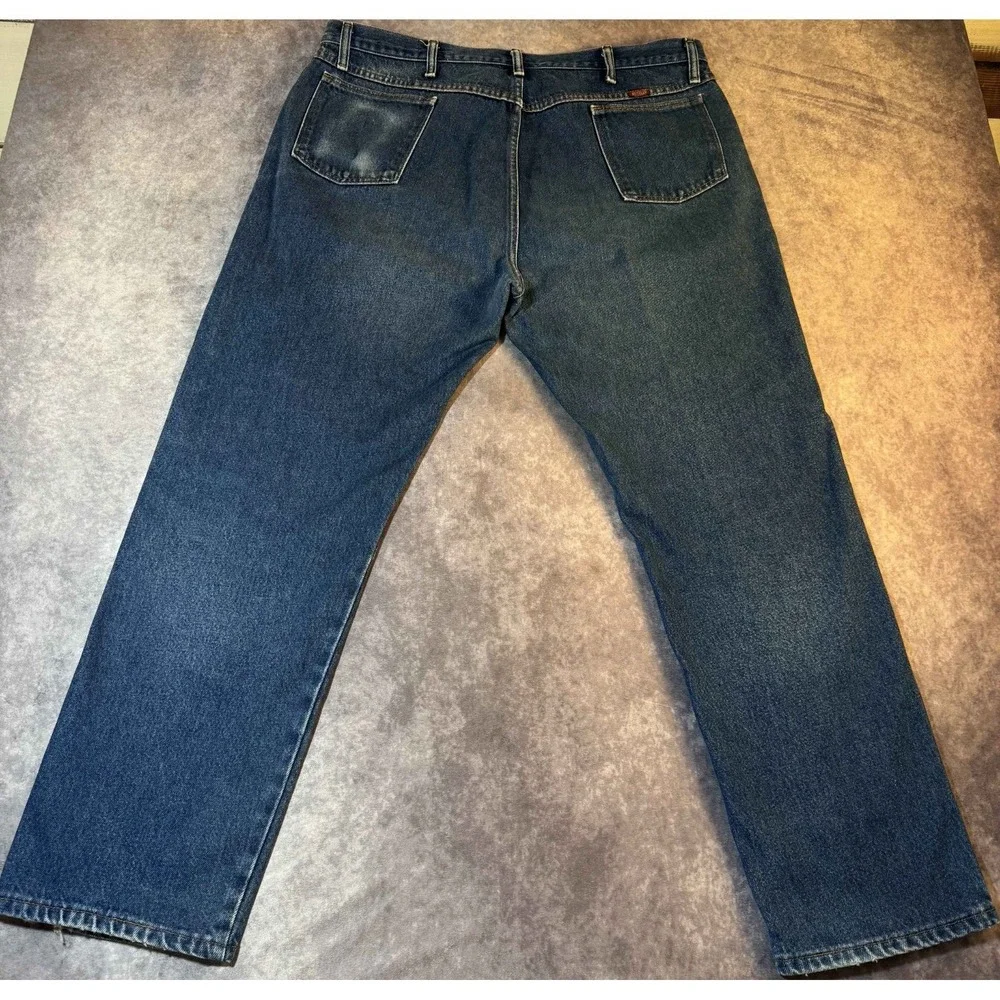 Rustler Jeans Mens 39x30 Blue Straight Leg Denim Workwear No Size Tag